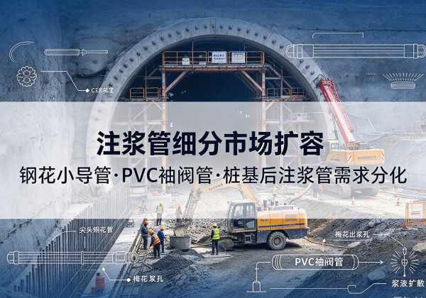 丰泽注浆管细分市场扩容，隧道钢花小导管、PVC 袖阀管、桩基后注浆管需求分化